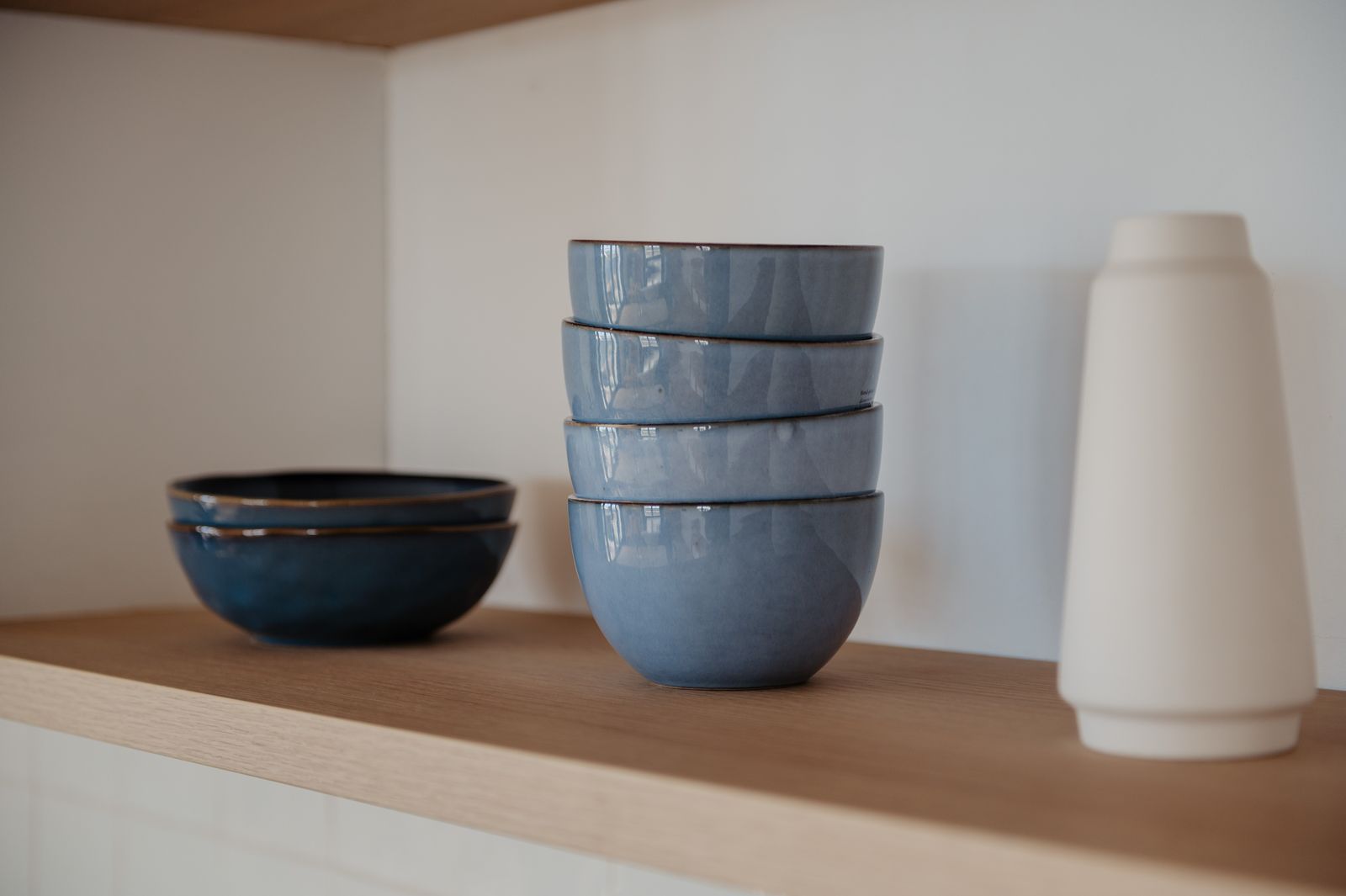 Blue stoneware bowls