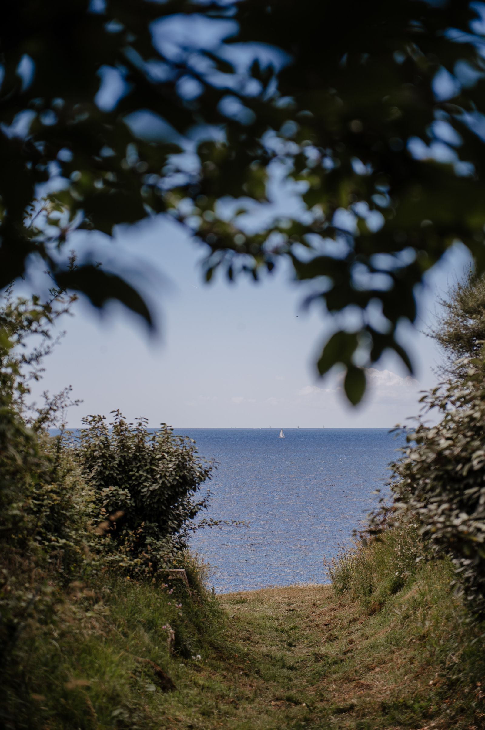 The Île de Groix on the horizon, seen from the coastal path